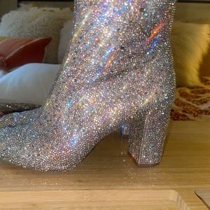 Betsy Johnson rhinestone booties